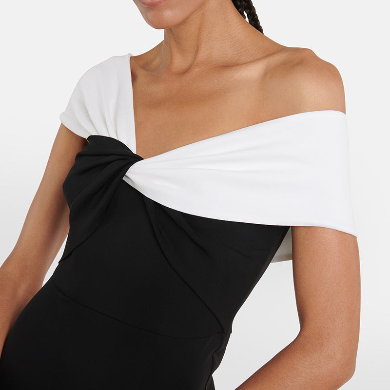 Off-Shoulder Knitted Dress