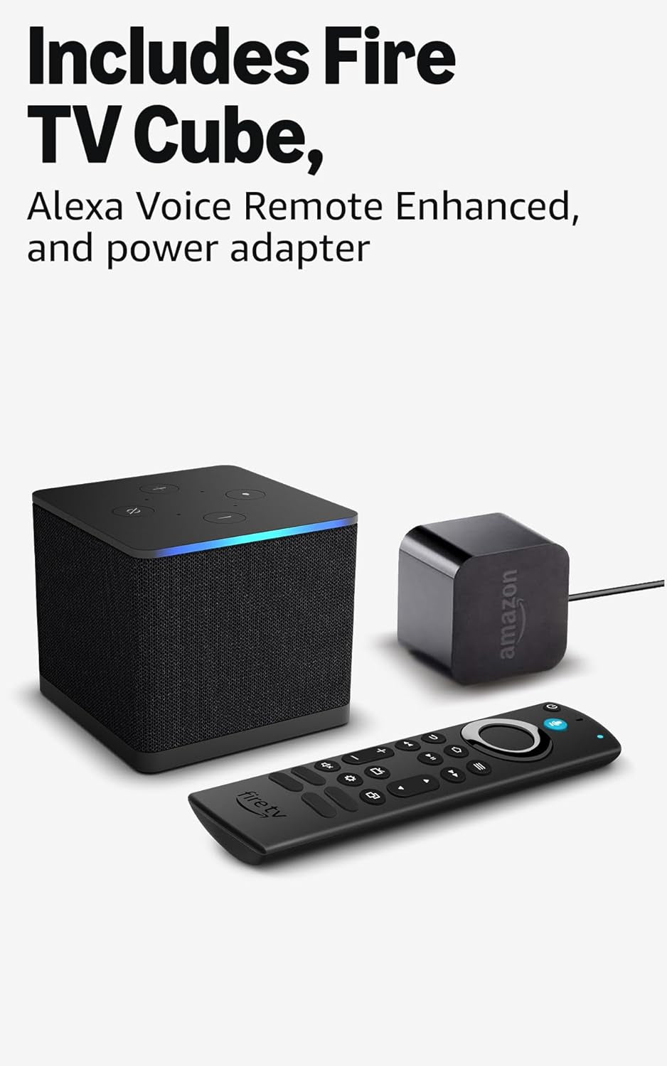 Fire TV Cube, with Ai-Powered Fire TV Search, Hands-Free Streaming Device with Alexa, Wi-Fi 6E, 4K Ultra HD
