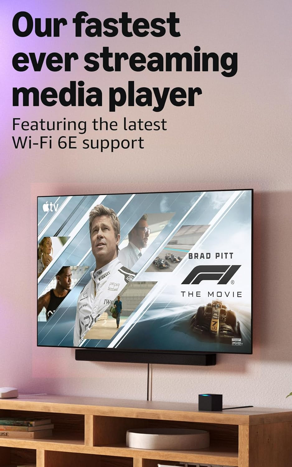 Fire TV Cube, with Ai-Powered Fire TV Search, Hands-Free Streaming Device with Alexa, Wi-Fi 6E, 4K Ultra HD