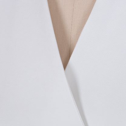 White Lapel Women Elegant Office Blazer Jacket