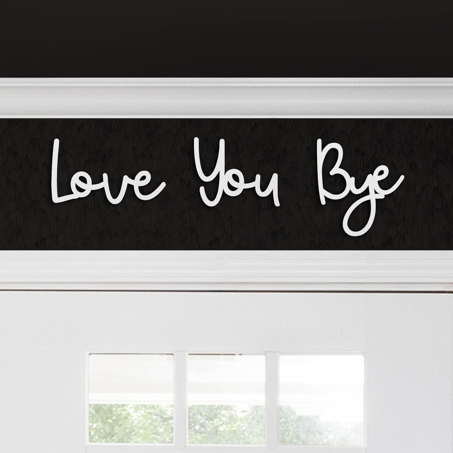 Dripykiaa Love You Bye Wood Sign Home Decor Boho Decor Wall Decor Express Love and Warm for Your Family Lovers Wall Art Gift Hallway Entryway Door Valentine Decorations for Home