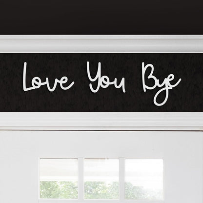 Dripykiaa Love You Bye Wood Sign Home Decor Boho Decor Wall Decor Express Love and Warm for Your Family Lovers Wall Art Gift Hallway Entryway Door Valentine Decorations for Home