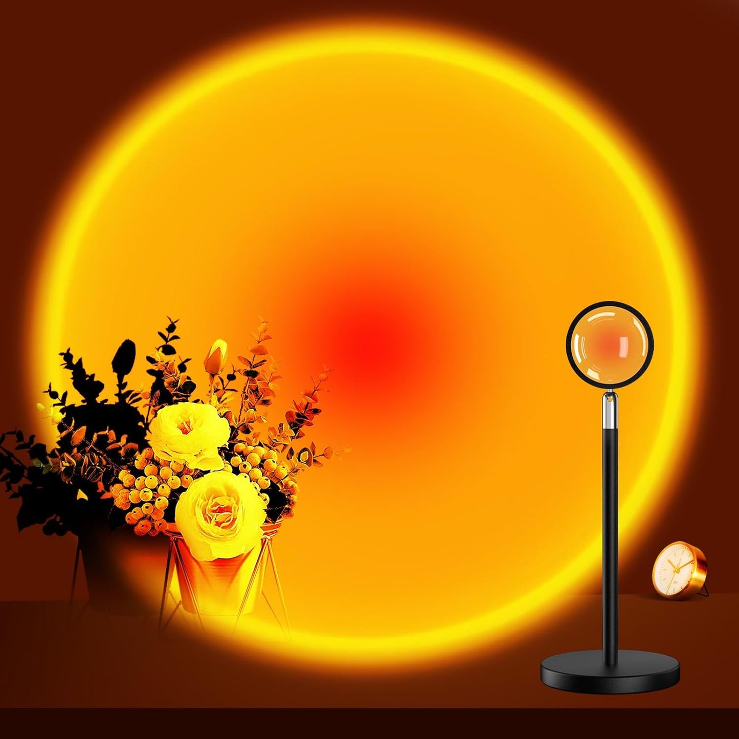 Sunset Lamp Projector with APP & Button Control, 360 Degree Rotation Multiple Colors Changing LED Lamp Night Light, Sunset Light for Bedroom Decor/Party/Christmas Gifts/Tiktok Live/Room Decor