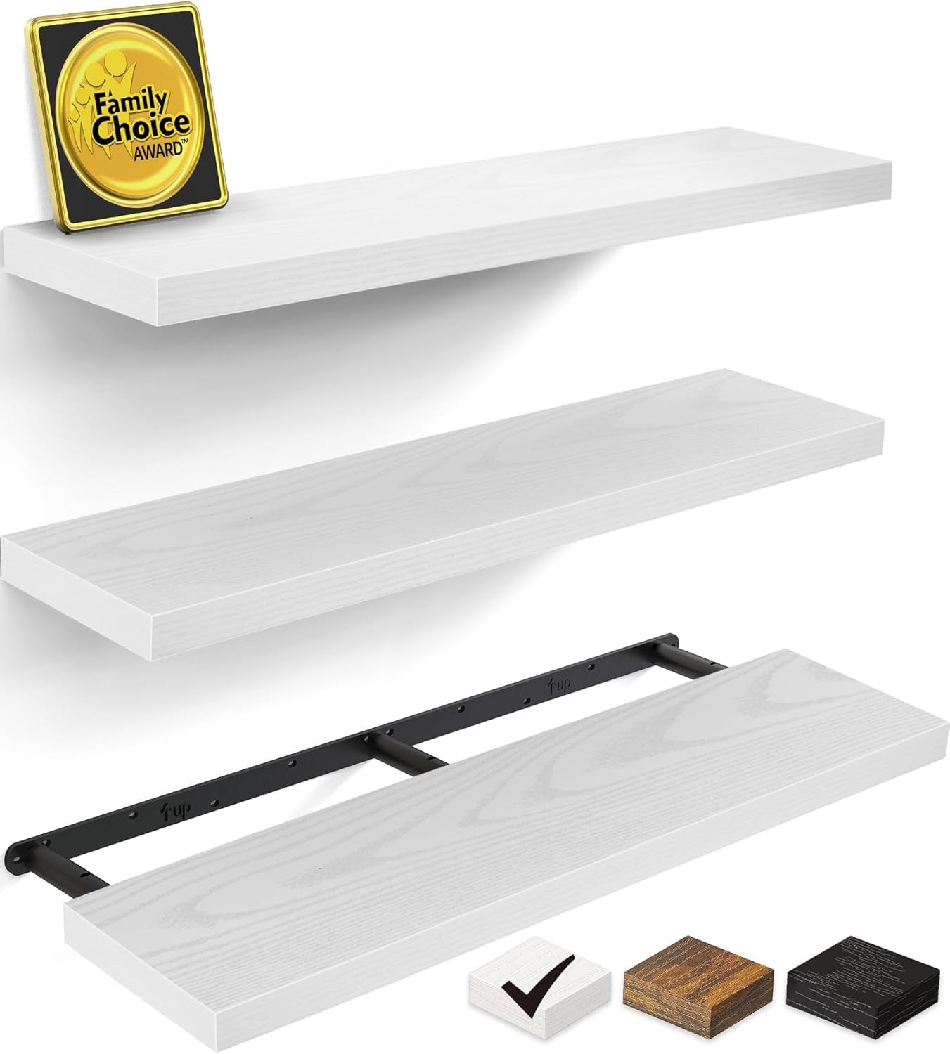 Floating Shelves for Wall, Wall Mounted Rustic Wood Shelves for Bathroom