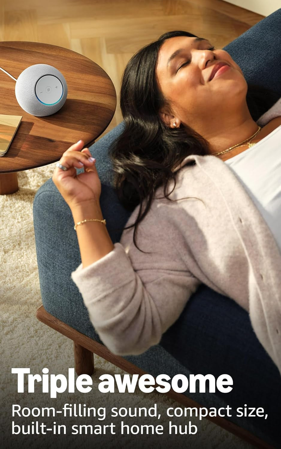 Echo Dot Max (Newest Model), Alexa Speaker with Room-Filling Sound and Nearly 3X Bass, Great for Living Rooms and Medium-Sized Spaces, Designed for Alexa+, Graphite