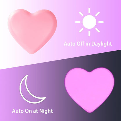 INZU Night Lights Plug into Wall, LED Night Light for Kids, Cute Nightlight with Auto Dusk to Dawn Sensor, LED Nightlight with Soft Warm Light for Bedroom, Nursery, Bathroom, Hallway (Pink)