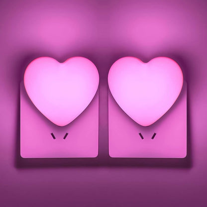 INZU Night Lights Plug into Wall, LED Night Light for Kids, Cute Nightlight with Auto Dusk to Dawn Sensor, LED Nightlight with Soft Warm Light for Bedroom, Nursery, Bathroom, Hallway (Pink)