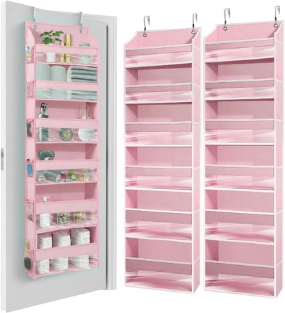 HOMELUX THEORY UPGRADED 6 Tiers over the Door Organizer Hanging - 100D EXTRA THICK & 50Lbs HUGE CAPACITY, 12 Side Mesh Pockets over the Door Shoe Organizer, Hanging Closet Organizer (Ivory, 1Pc)