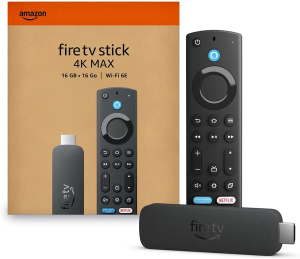 Fire TV Stick 4K Max Streaming Device, with Ai-Powered Fire TV Search, Supports Wi-Fi 6E, Free & Live TV without Cable or Satellite