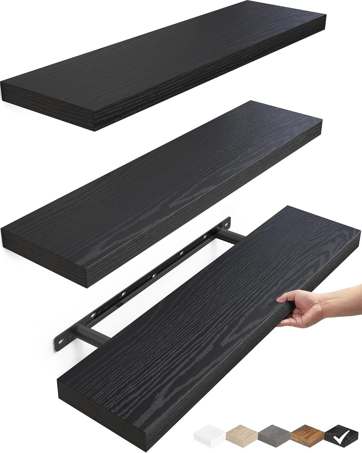 Floating Shelves for Wall, Wall Mounted Rustic Wood Shelves for Bathroom