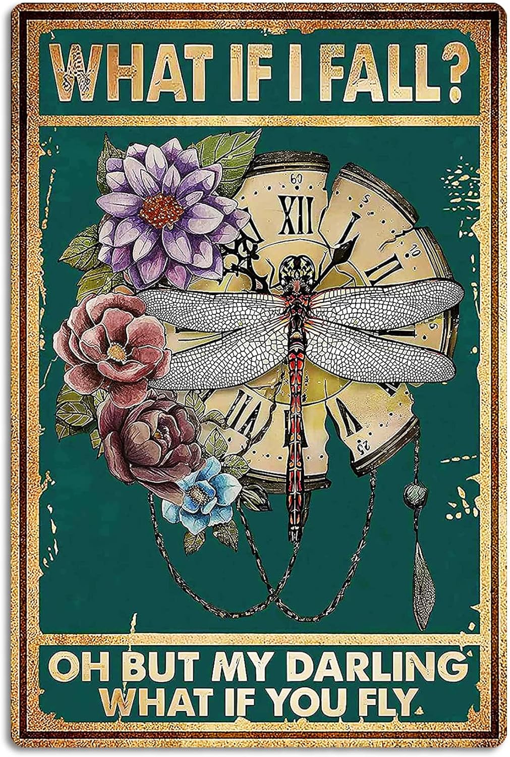 Fmcmly Daily Gratitude Inspirational Metal Tin Sign Green Boho Room Aesthetic Decoration Home Kitchen Office Bedroom Cafes Wall Decor 8X12 Inch