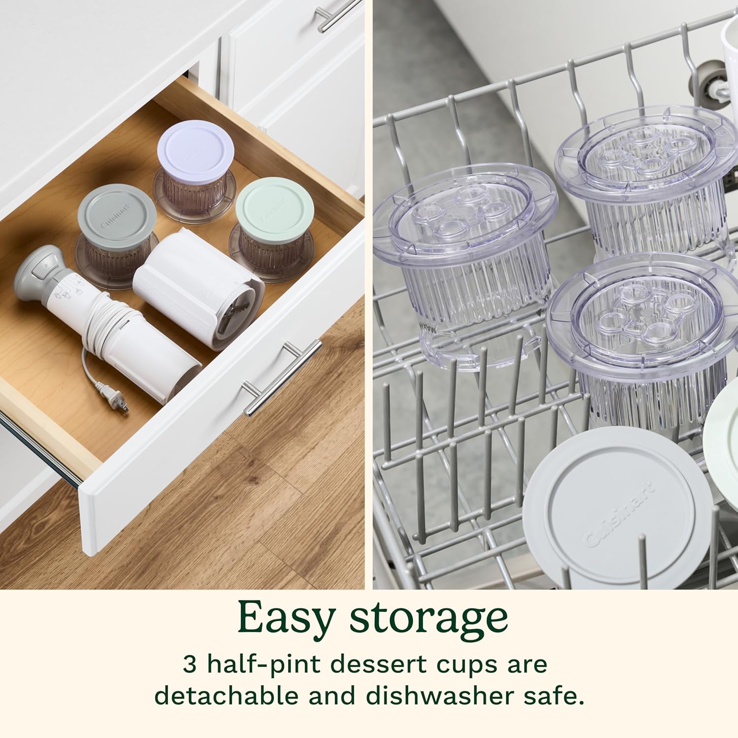 Cuisinart Fastfreeze 5-In-1 Ice Cream, Sorbet, Milkshakes, Slushies and Mix-In Frozen Dessert Maker, Compact Machine, Easy to Use, Includes 3 Mixing Cups with Lids, ICE-FD10