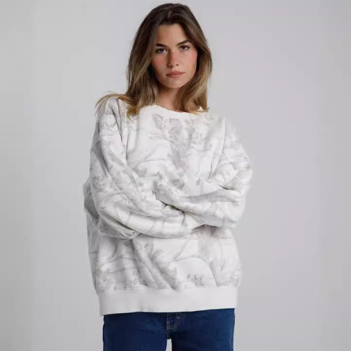 Camouflage Maple Leaf Hoodie Set Women