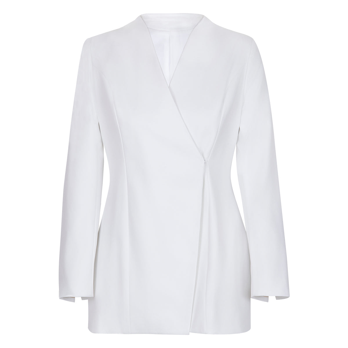 White Lapel Women Elegant Office Blazer Jacket