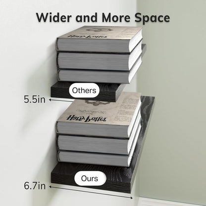 Floating Shelves for Wall, Wall Mounted Rustic Wood Shelves for Bathroom