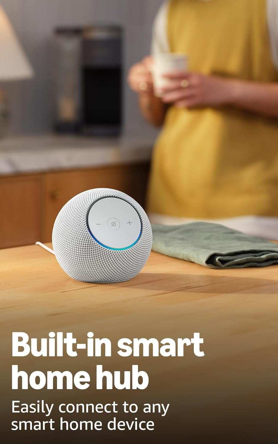 Echo Dot Max (Newest Model), Alexa Speaker with Room-Filling Sound and Nearly 3X Bass, Great for Living Rooms and Medium-Sized Spaces, Designed for Alexa+, Graphite