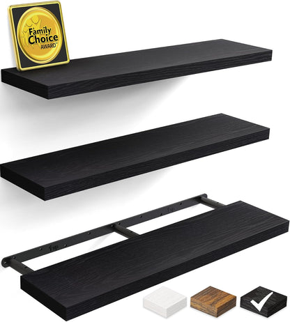 Floating Shelves for Wall, Wall Mounted Rustic Wood Shelves for Bathroom