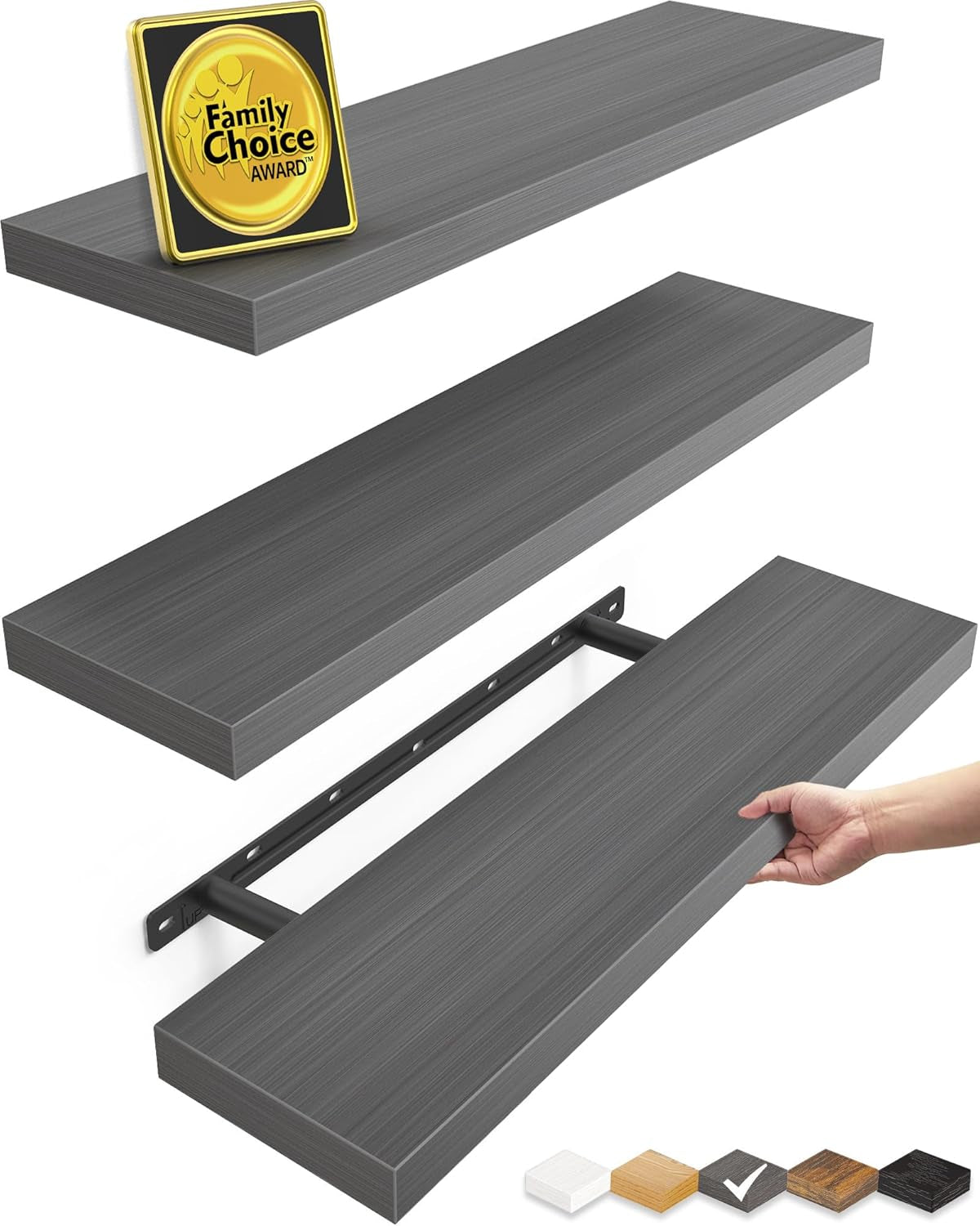 Floating Shelves for Wall, Wall Mounted Rustic Wood Shelves for Bathroom