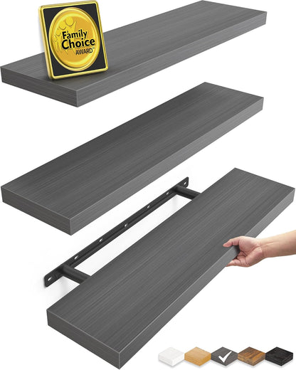 Floating Shelves for Wall, Wall Mounted Rustic Wood Shelves for Bathroom