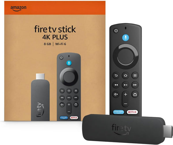 Fire TV Stick 4K plus (Newest Model) with Ai-Powered Fire TV Search, Wi-Fi 6, Stream over 1.8 Million Movies and Shows, Free & Live TV