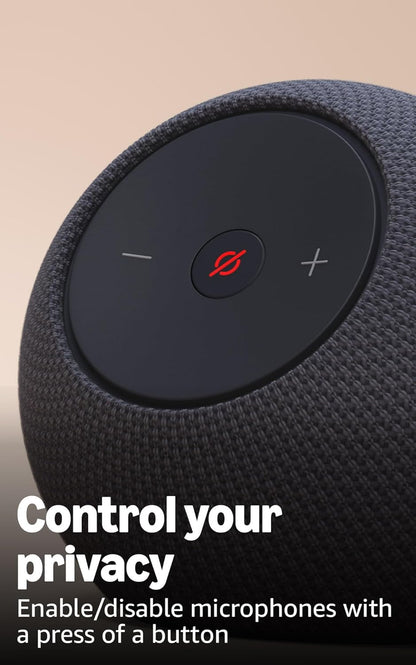 Echo Dot Max (Newest Model), Alexa Speaker with Room-Filling Sound and Nearly 3X Bass, Great for Living Rooms and Medium-Sized Spaces, Designed for Alexa+, Graphite